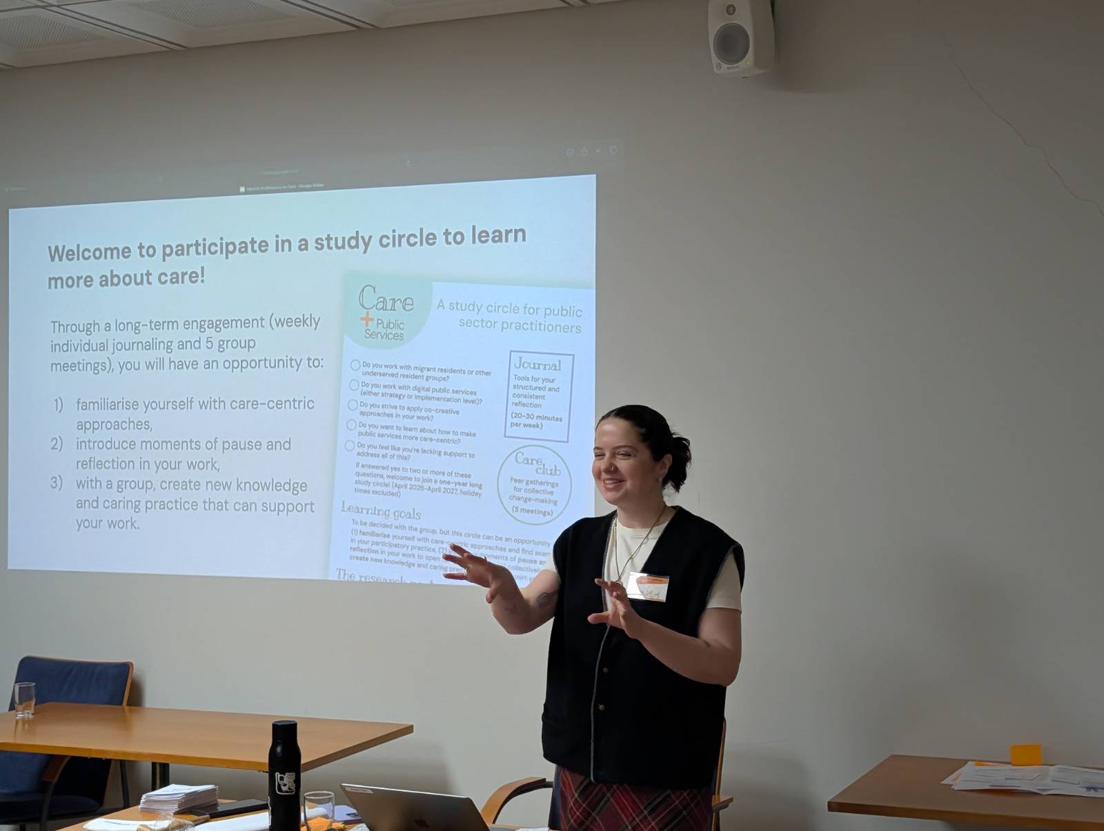 An image of Ruta presenting the care circle